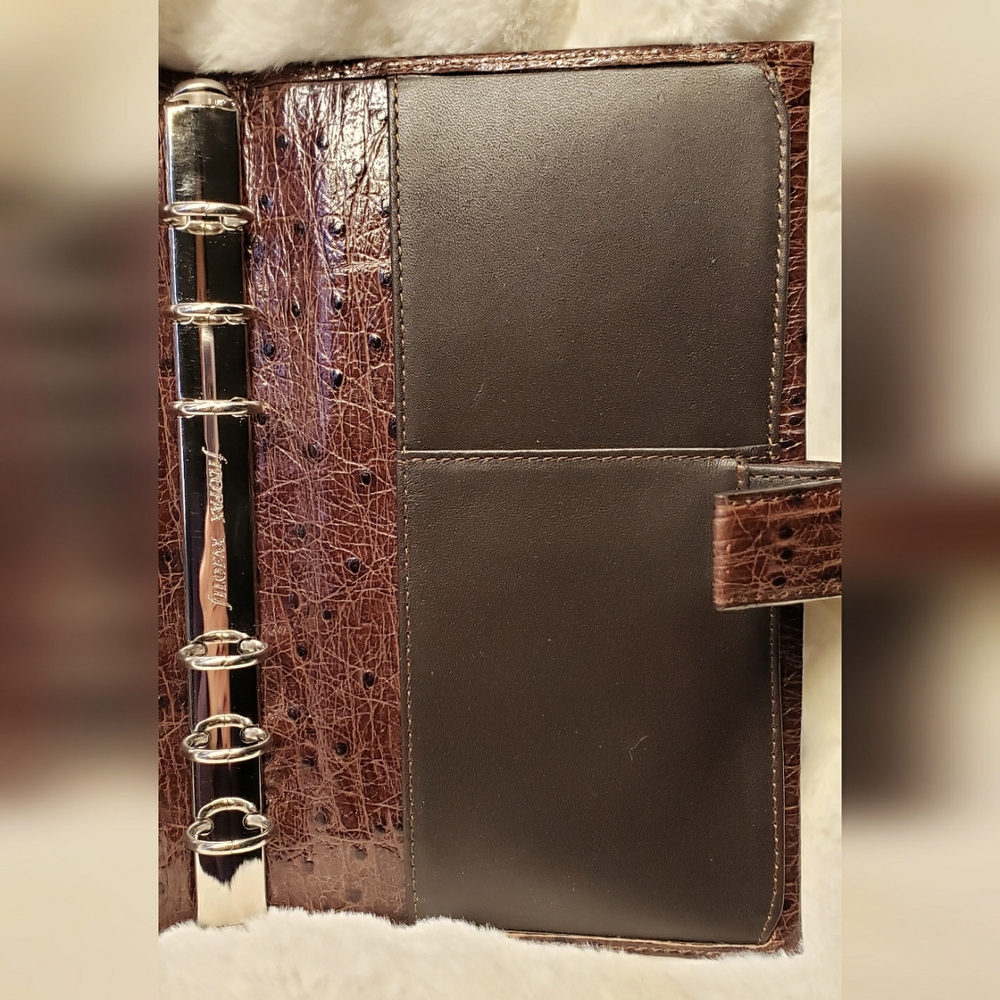 Filofax Regency Compact Planner in Ostrich Italian Calf Leather - Picture 7 of 16